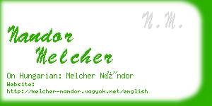 nandor melcher business card